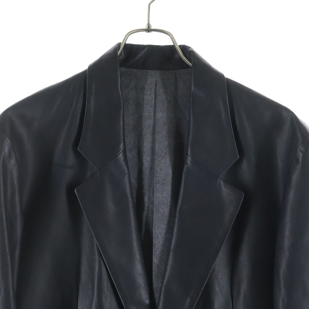 Yohji Yamamoto POUR HOMME(ヨウジヤマモト プールオム) ×BACKRUSH LETHER TAILOLED JACKET バックラッシュ レザー テーラードジャケット ブラック HZ-J99-705