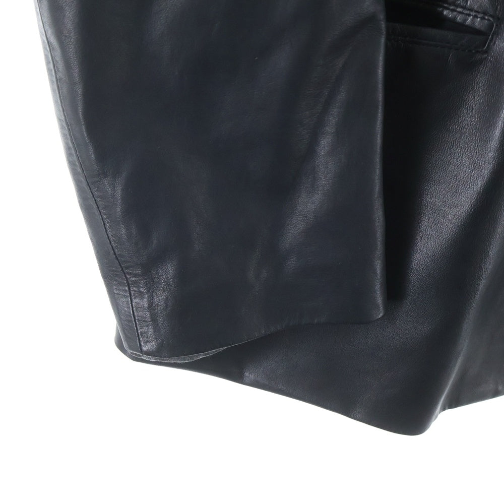 Yohji Yamamoto POUR HOMME(ヨウジヤマモト プールオム) ×BACKRUSH LETHER TAILOLED JACKET バックラッシュ レザー テーラードジャケット ブラック HZ-J99-705