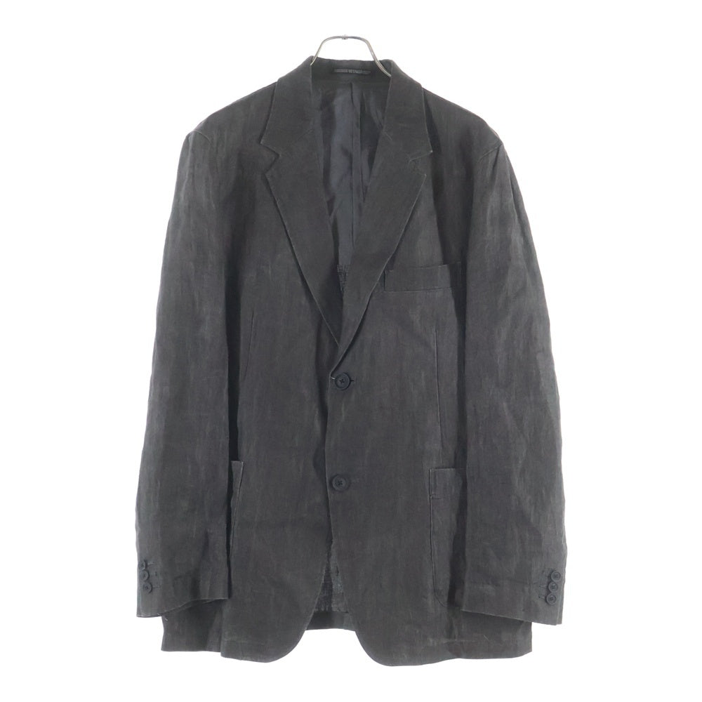 Yohji Yamamoto POUR HOMME(ヨウジヤマモト プールオム) INK DYED TWILL R-INK-DYED OUT POCKET JKT&PNT インク染め アウトポケット ジャケット パンツ セットアップ ブラック HS-J09-300