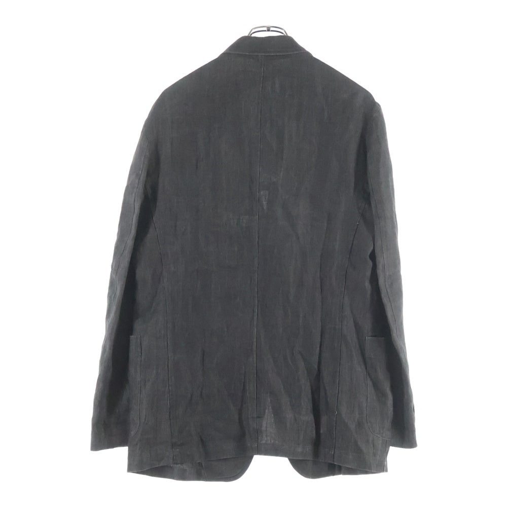 Yohji Yamamoto POUR HOMME(ヨウジヤマモト プールオム) INK DYED TWILL R-INK-DYED OUT POCKET JKT&PNT インク染め アウトポケット ジャケット パンツ セットアップ ブラック HS-J09-300