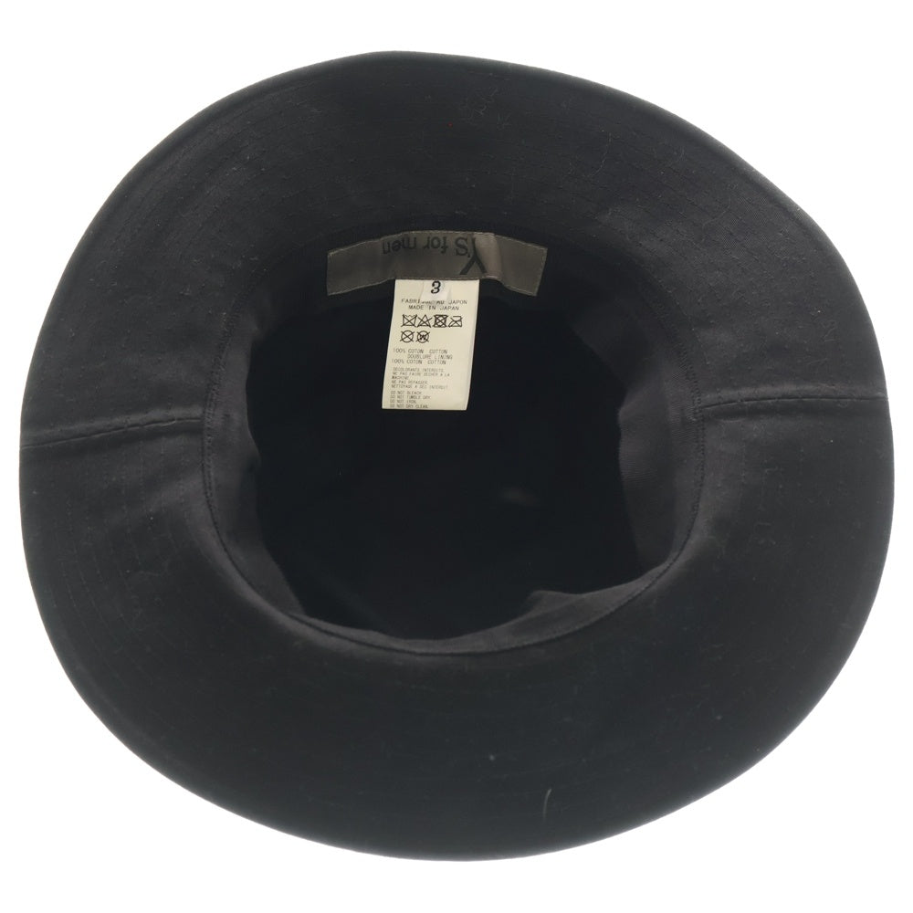 Y's for men(ワイズフォーメン) COTTON TWILL SAFARI HAT コットンツイル サファリ ハット 帽子 ブラック MS-H01-063
