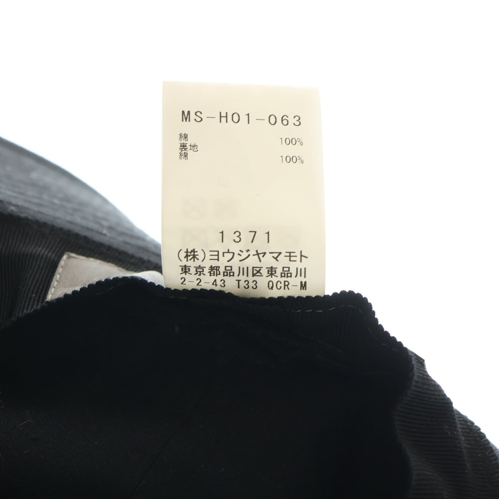 Y's for men(ワイズフォーメン) COTTON TWILL SAFARI HAT コットンツイル サファリ ハット 帽子 ブラック MS-H01-063