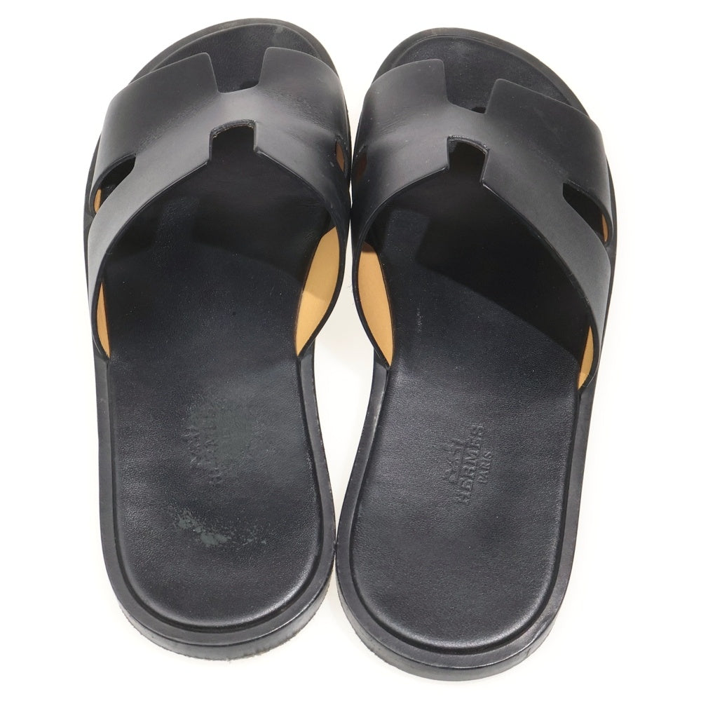 HERMES(エルメス) イズミール Hカットディティール レザーサンダル ブラック