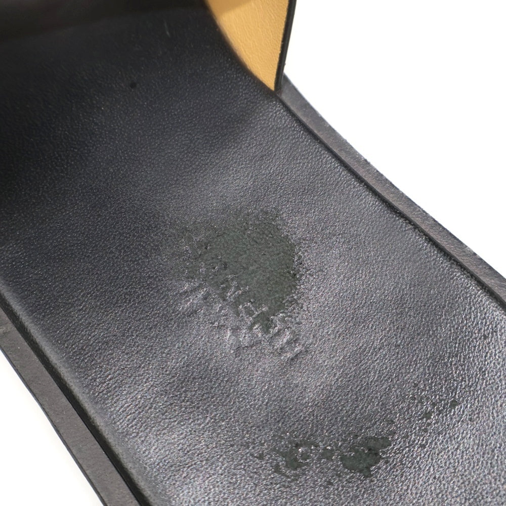 HERMES(エルメス) イズミール Hカットディティール レザーサンダル ブラック