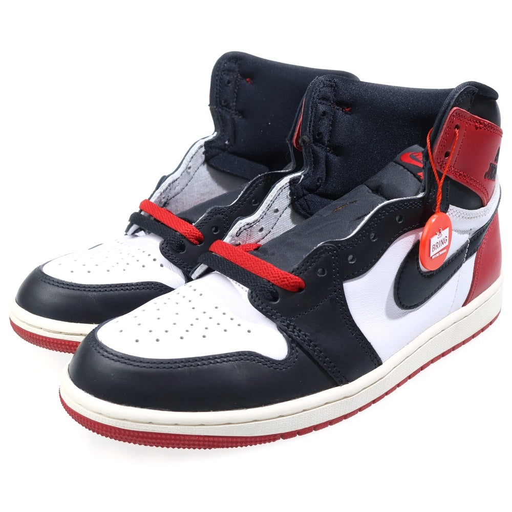 NIKE(ナイキ) AIR JORDAN 1 エアジョーダン 1 レトロ ブラック ハイカットスニーカー ブラック/レッド US8.5/26.5cm DZ5485-106