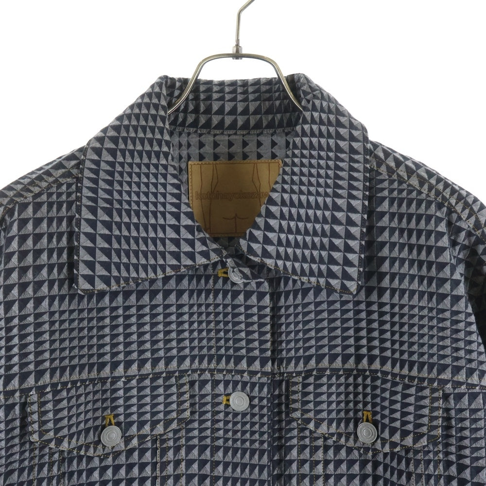kotohayokozawa(コトハヨコザワ) Jacquard Cotton Jacket ジャガード コットンジャケット グレー KT22A-JK02