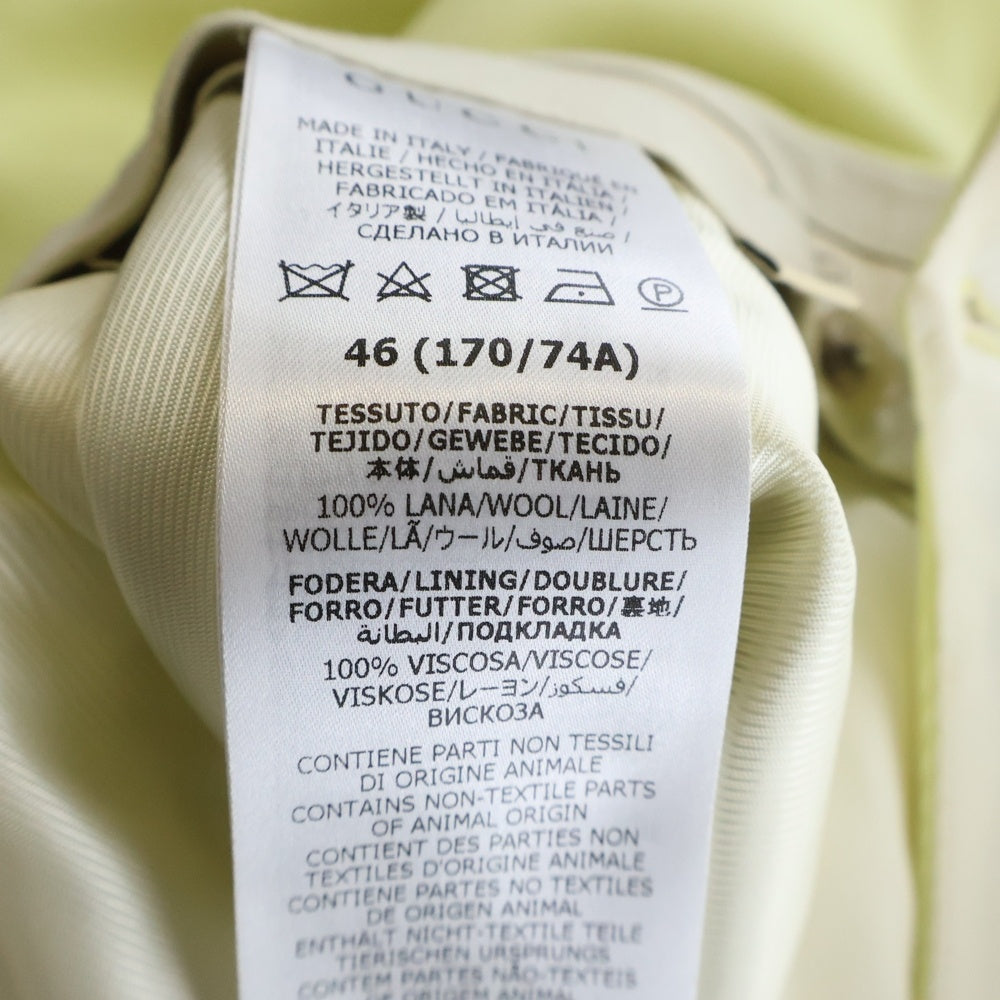 GUCCI(グッチ) Cargo Monogram Logo Pants ロゴパッチ付き ストレートスラックスパンツ イエロー 747163 ZAOST