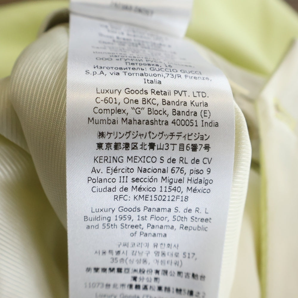 GUCCI(グッチ) Cargo Monogram Logo Pants ロゴパッチ付き ストレートスラックスパンツ イエロー 747163 ZAOST