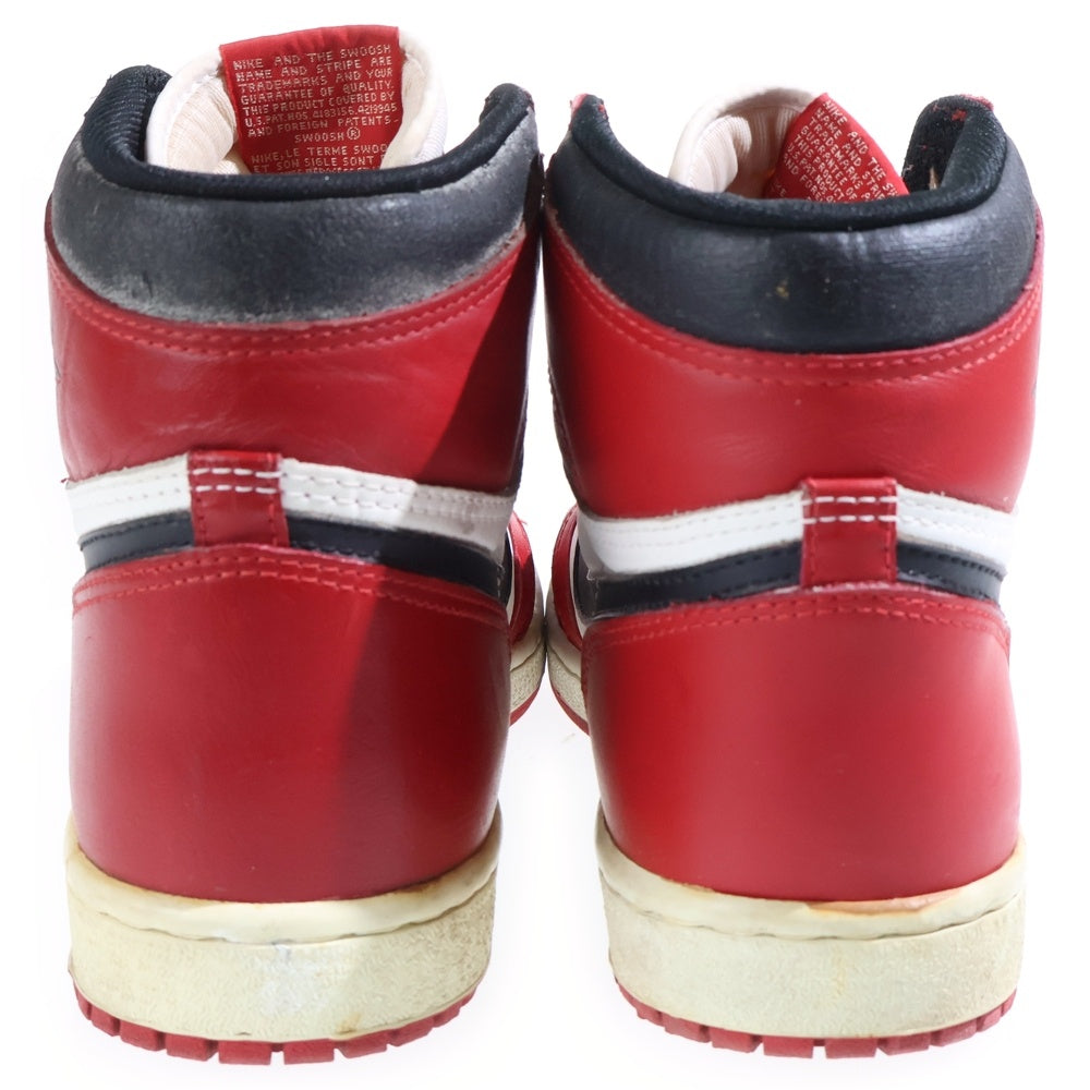NIKE(ナイキ) 【観賞用1985年製】 AIR JORDAN1 CHICAGO HIGH OG エアジョーダン1 シカゴ ハイカットスニーカー レッド/ホワイト US10.5/28.5cm