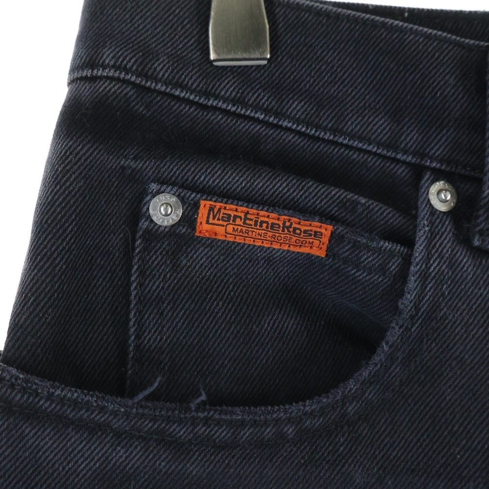 MARTINE ROSE(マーティンローズ) 23AW Wide Leg Jean ワイドデニムパンツ ジーンズ ブラック