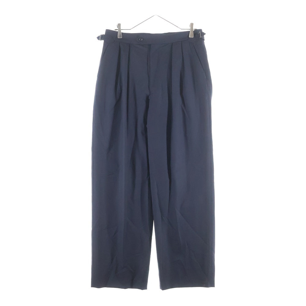 ULTERIOR(アルテリア) ULTERIOR(アルテリア) Super Fine Wool Tropical Tucked Trousers スーパーファインウールトロピカルタックトラウザーパンツ ネイビー