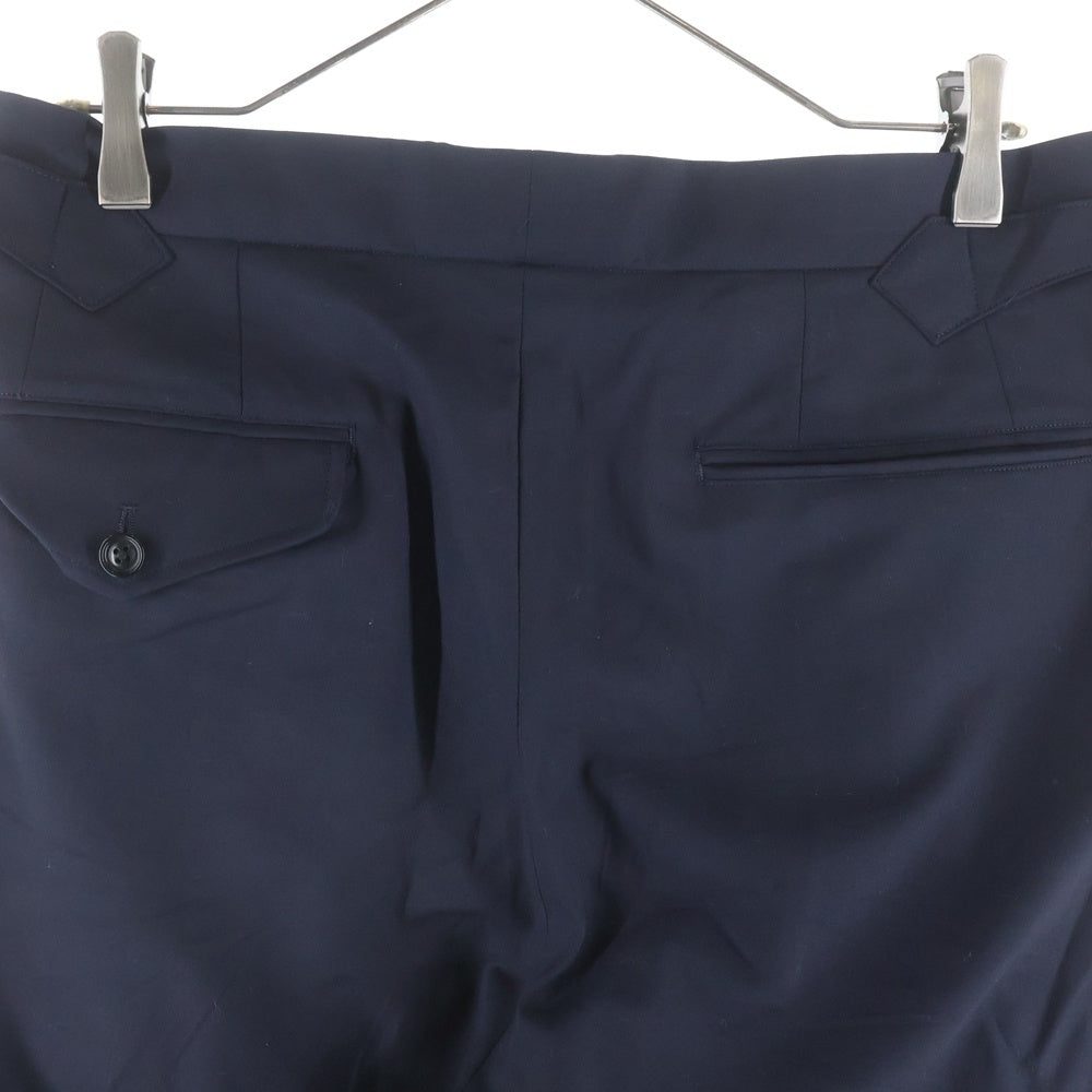 ULTERIOR(アルテリア) ULTERIOR(アルテリア) Super Fine Wool Tropical Tucked Trousers スーパーファインウールトロピカルタックトラウザーパンツ ネイビー