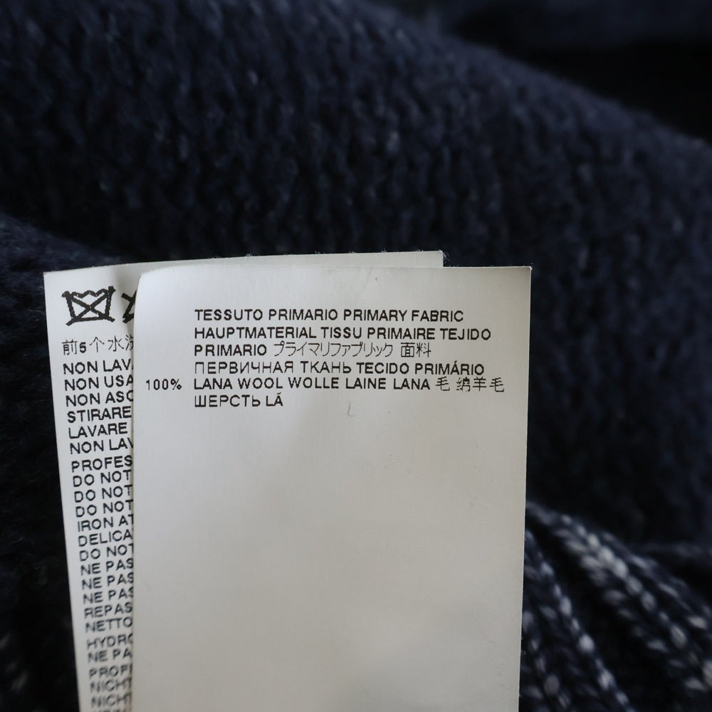 Maison Margiela(メゾンマルジェラ) 22SS V Neck Heavy Knit Sweater パッチワーク Vネック ヘビーニットセーター ネイビー S50GP0267 S17996