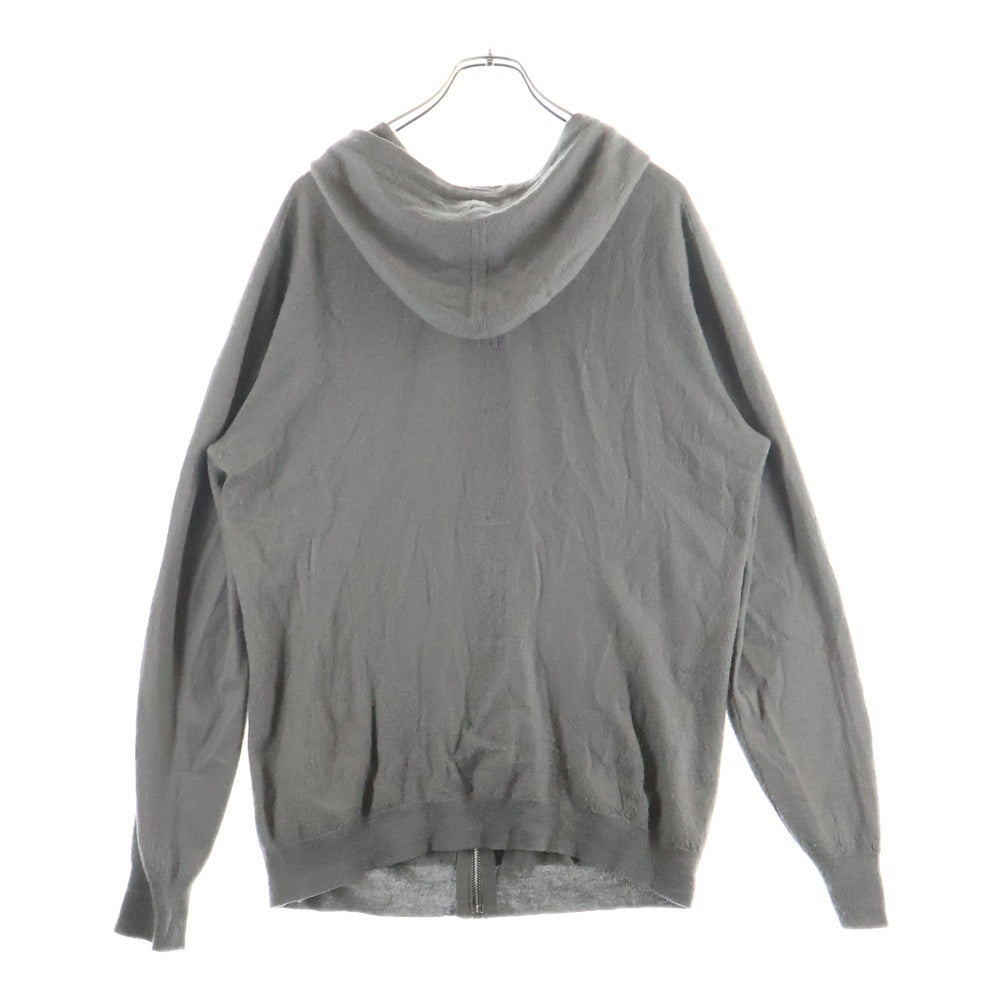 Rick Owens(リックオウエンス) 22SS Cashmere Knit Zipped Hoodieカシミヤ ジップアップニットパーカー グレー RU01B1614-WSB