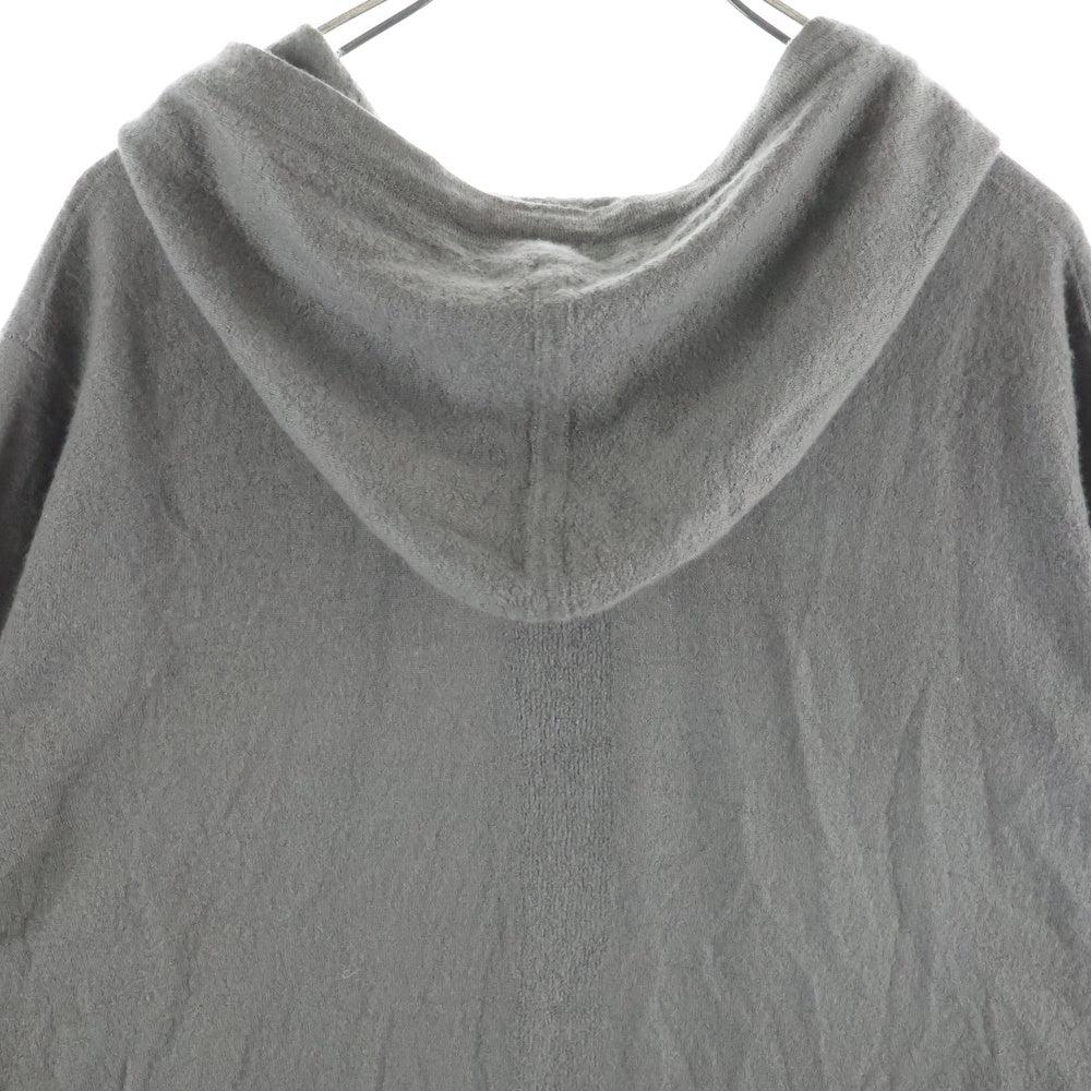 Rick Owens(リックオウエンス) 22SS Cashmere Knit Zipped Hoodieカシミヤ ジップアップニットパーカー グレー RU01B1614-WSB