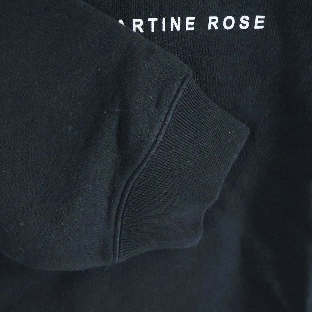 MARTINE ROSE(マーティンローズ) Sweatshirt ロゴプリント クルーネックスウェットトレーナー ブラック