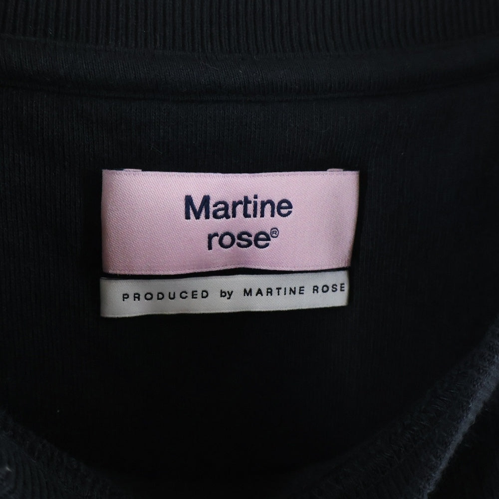 MARTINE ROSE(マーティンローズ) Sweatshirt ロゴプリント クルーネックスウェットトレーナー ブラック