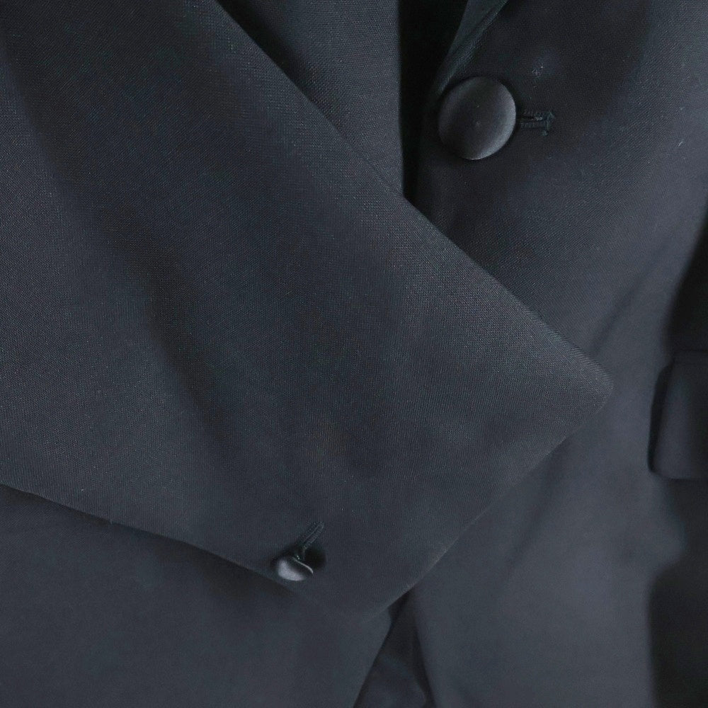 GIVENCHY(ジバンシィ) Wool Mohair Set Up Suit 襟シルク 2B モヘアウールテーラードジャケット パンツ セットアップスーツ ブラック BM1010100H