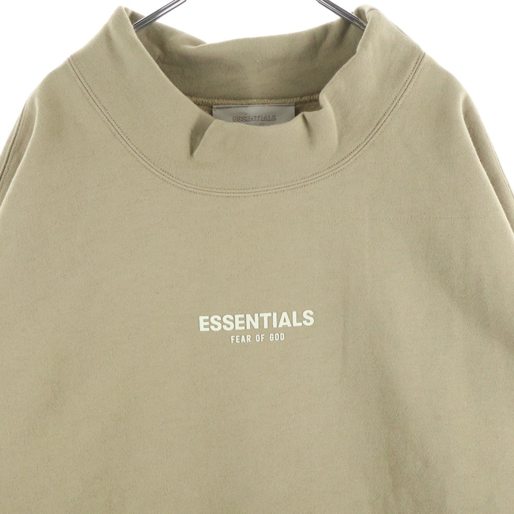 FEAR OF GOD ESSENTIALS(フィアオブゴッド エッセンシャルズ) MOCK NECK SWEATSHIRT フェルトロゴ ハイネックスウェットトレーナー ベージュ