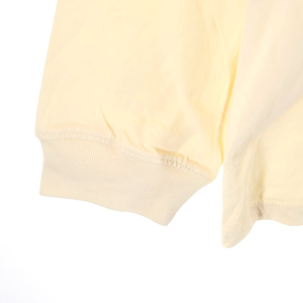 FEAR OF GOD ESSENTIALS(フィアオブゴッド エッセンシャルズ) L/S T-SHIRT フロントラバーロゴ 長袖Tシャツ ロンT アイボリー