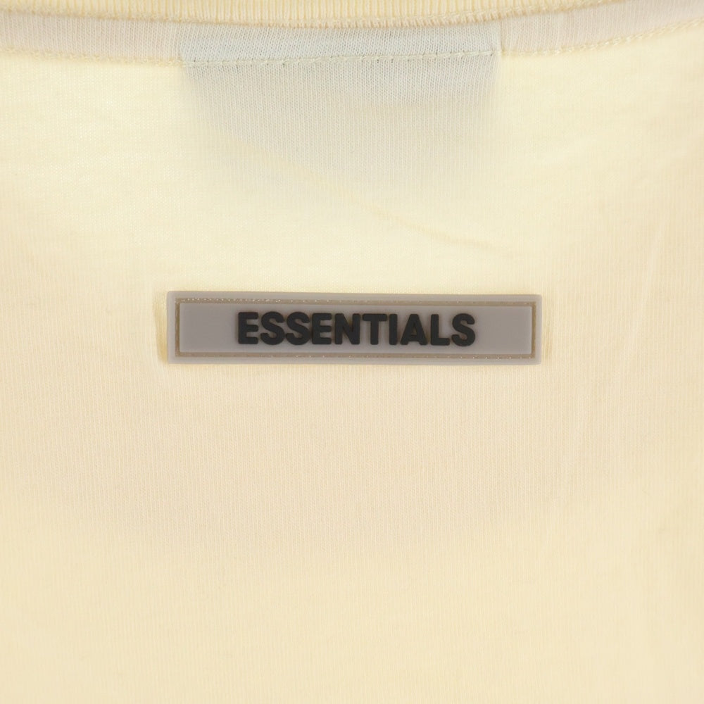 FEAR OF GOD ESSENTIALS(フィアオブゴッド エッセンシャルズ) L/S T-SHIRT フロントラバーロゴ 長袖Tシャツ ロンT アイボリー