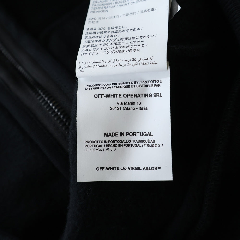 OFF-WHITE(オフホワイト) 18AW Zip Up Hoodie グラデーション ジップアップスウェットパーカー フーディー ブラック OMBE001F18192005