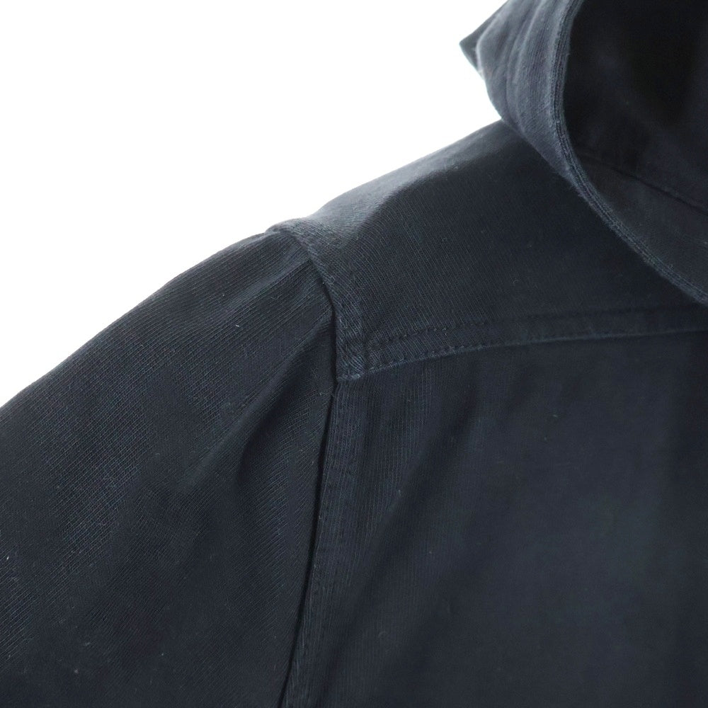 Rick Owens(リックオウエンス) 17AW Drawstring Hoodie ジップアップロングパーカー フーディー ブラック RU17F8288-BA