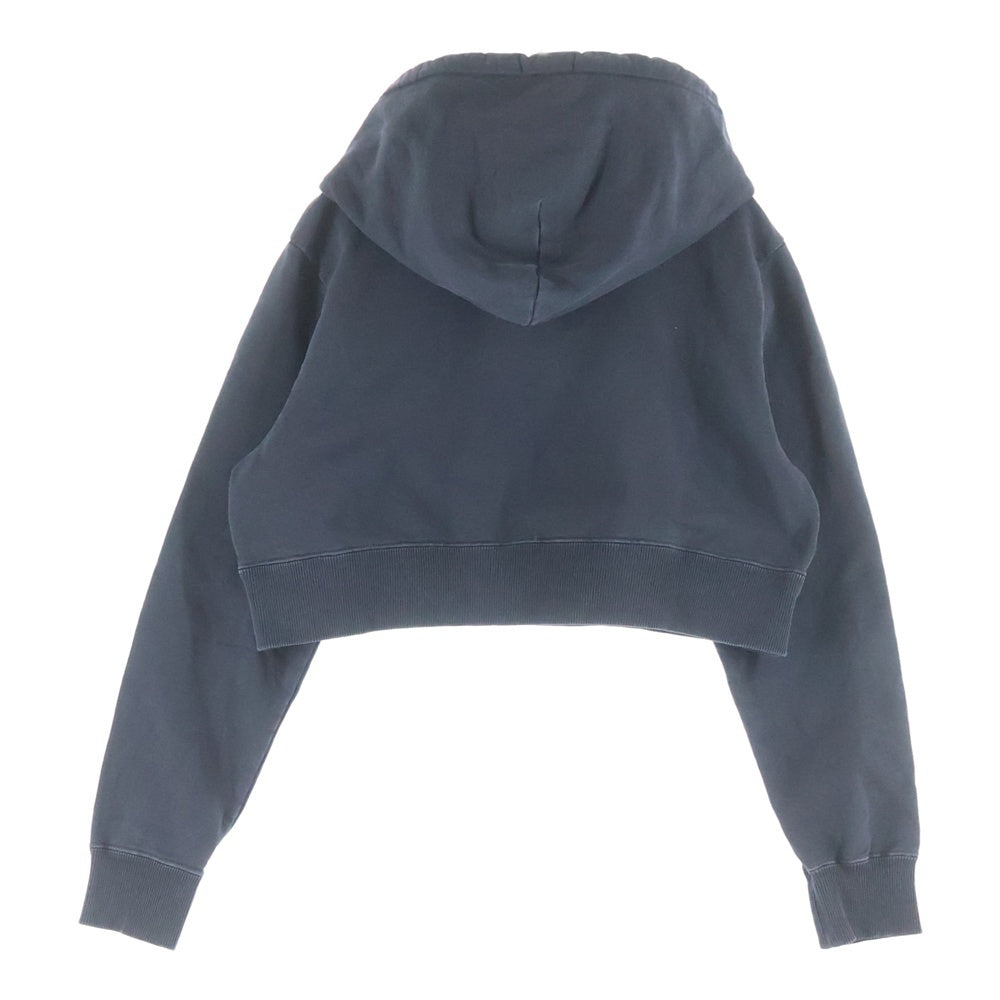 MM6 Maison Margiela(エムエムシックスメゾンマルジェラ) 22SS Cropped Hoodie クロップド プルオーバースウェットパーカー フーディー グレー S52GU0173 S25409 レディース
