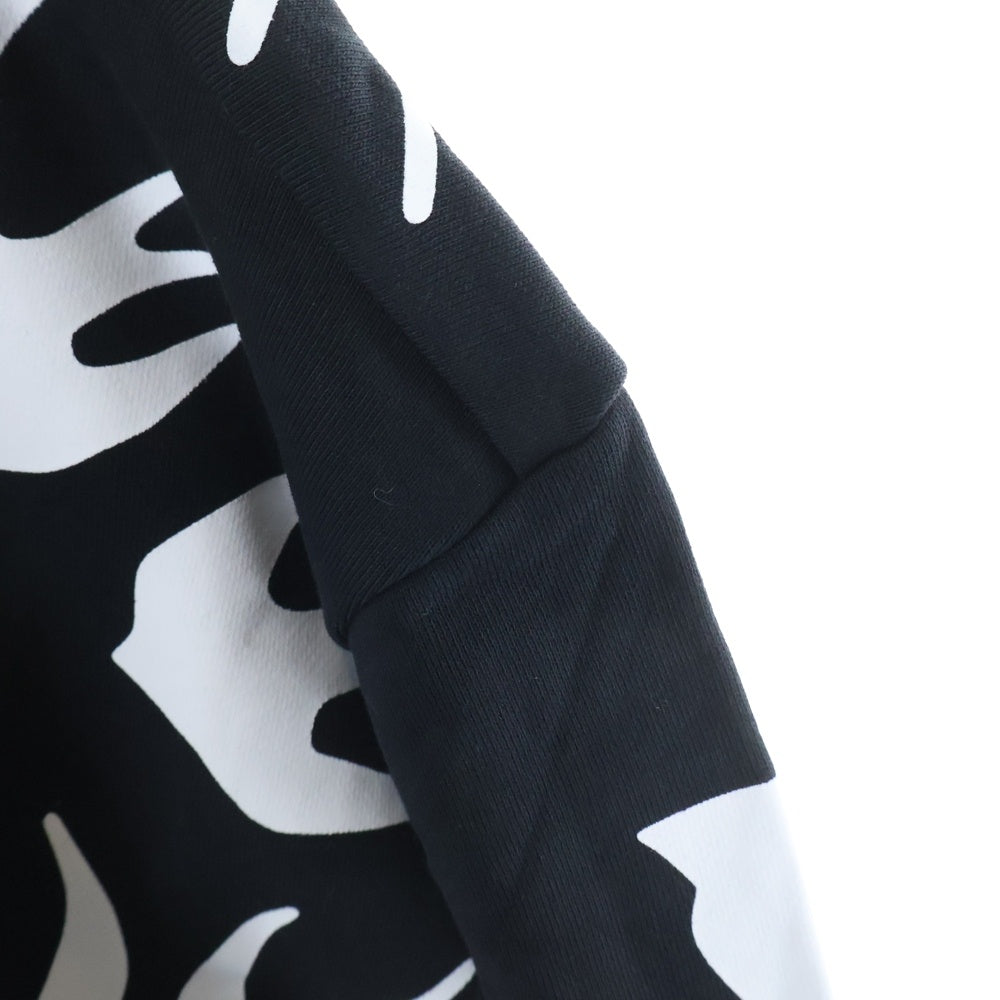 Alexander McQueen(アレキサンダーマックイーン) Swallow Print Long Sleeve Sweatshirt スワロープリント クルーネックスウェットトレーナー ブラック545415 RLT72