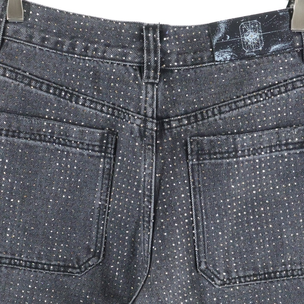 BIRTH OF ROYAL CHILD(バースオブロイヤルチャイルド) 20K Diamond Stellar Denim Pants スパンコール装飾 デニムパンツ グレー
