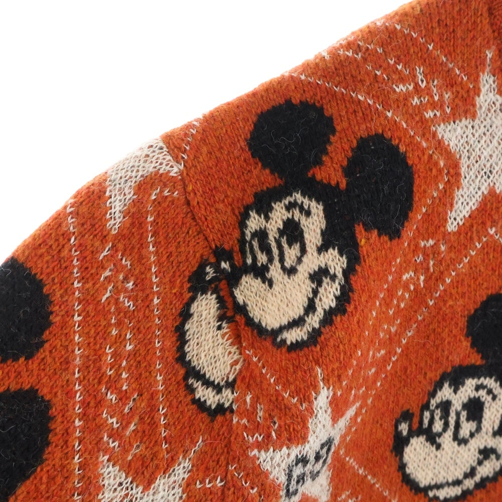 GUCCI(グッチ) ×Disney Mickey Mouse Pattern Crewneck Knitted Sweater ディズニー クルーネックウールニットセーター レッド 601563 XKA57