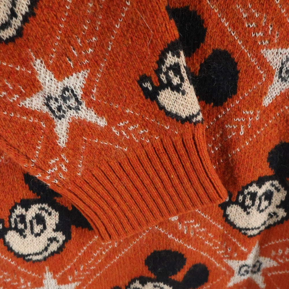 GUCCI(グッチ) ×Disney Mickey Mouse Pattern Crewneck Knitted Sweater ディズニー クルーネックウールニットセーター レッド 601563 XKA57