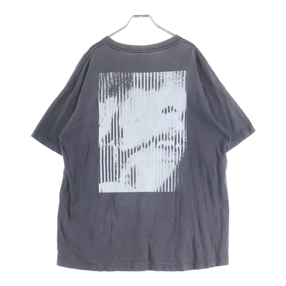 SAINT MICHAEL(セントマイケル) 24SS ×Kosuke Kawamura KK SS TEE LOVE BEYOND ダメージ加工 半袖Tシャツ グレー SM-YS8-0000-C23