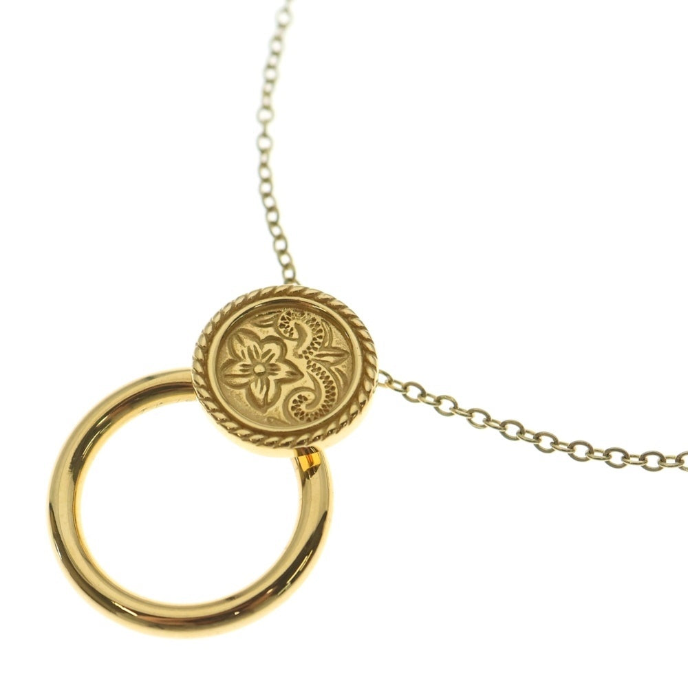 NO BRAND(ノーブランド) IRIEBEACH アイリービーチ RING PENDANT NECKLACE リングペンダント ネックレス ゴールド