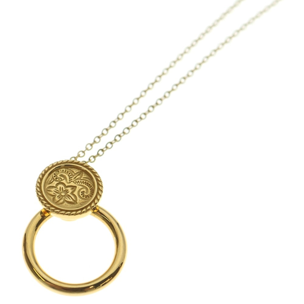 NO BRAND(ノーブランド) IRIEBEACH アイリービーチ RING PENDANT NECKLACE リングペンダント ネックレス ゴールド