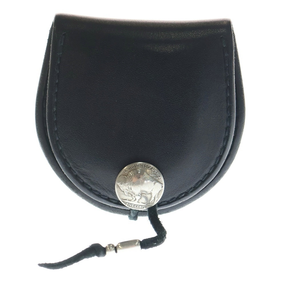goro's(ゴローズ) SVコンチョ付き レザー コインケース 丸型小銭入れ ブラック