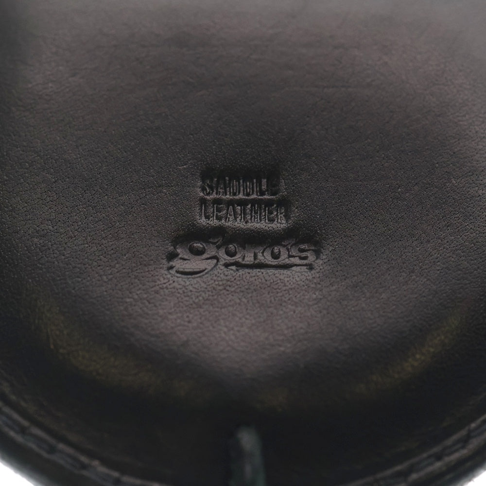 goro's(ゴローズ) SVコンチョ付き レザー コインケース 丸型小銭入れ ブラック