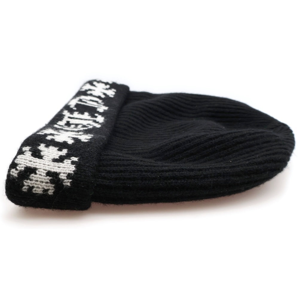 CHROME HEARTS(クロムハーツ) BIG DADDY ビッグダディ スターボール付きカシミヤニットビーニーニットキャップ ブラック