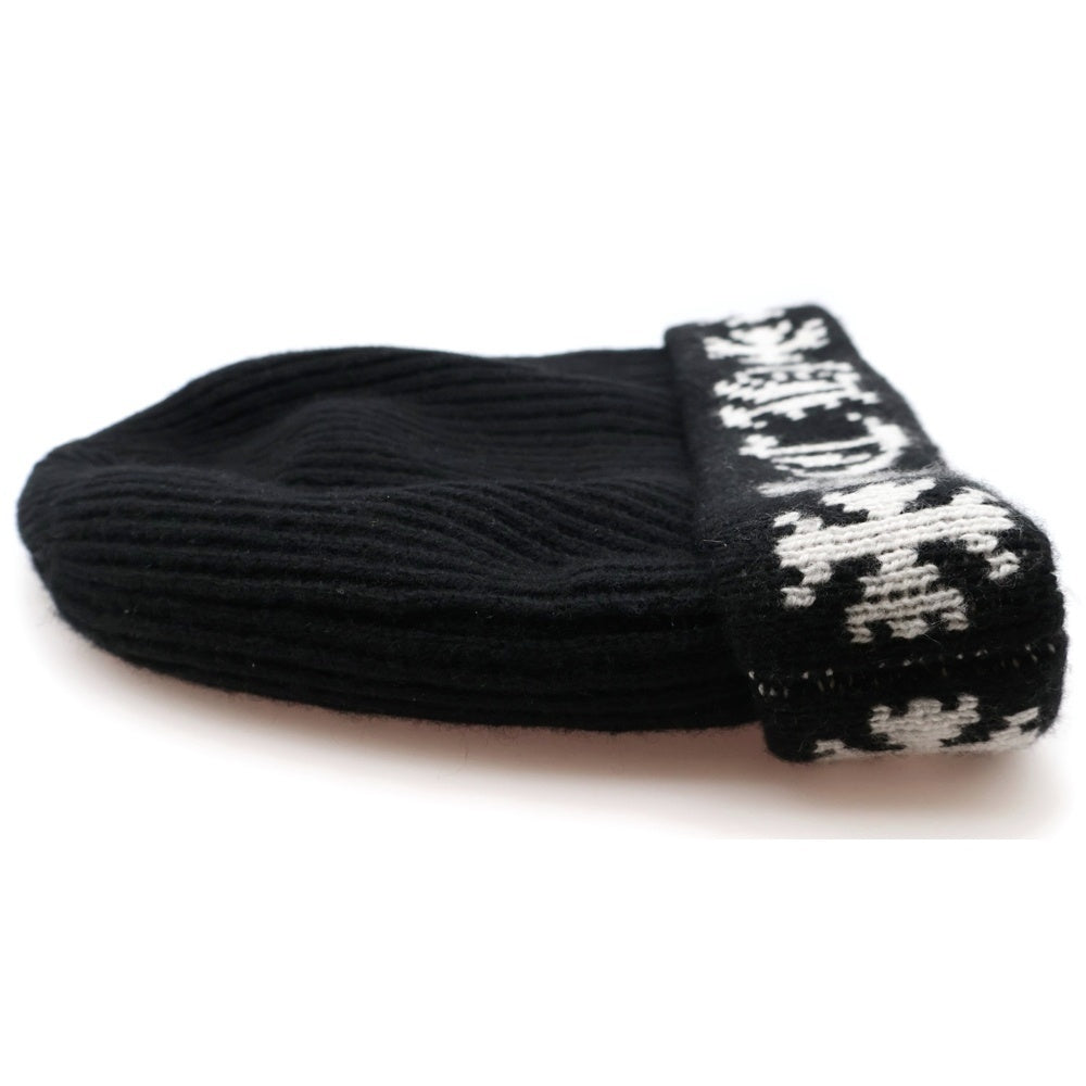 CHROME HEARTS(クロムハーツ) BIG DADDY ビッグダディ スターボール付きカシミヤニットビーニーニットキャップ ブラック