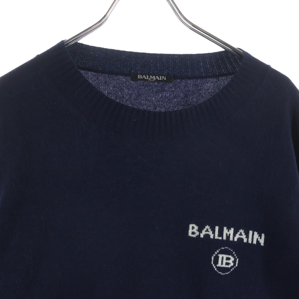 BALMAIN(バルマン) Cashmere Knit Sweater カシミヤニット クルーネックニットセーター ネイビー