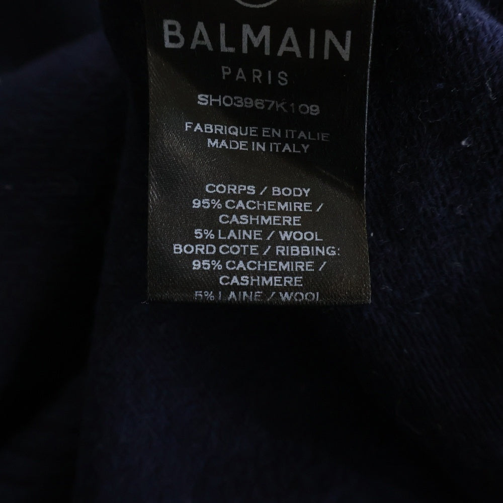 BALMAIN(バルマン) Cashmere Knit Sweater カシミヤニット クルーネックニットセーター ネイビー