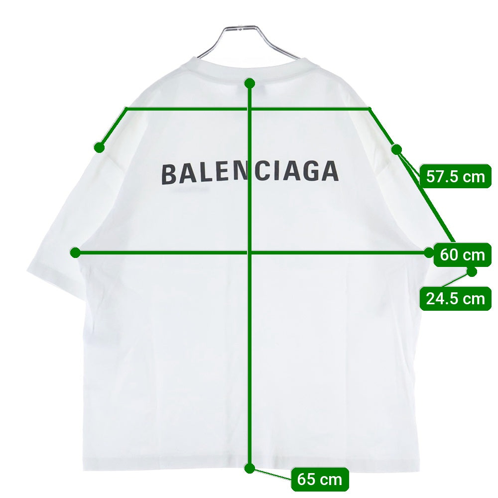 BALENCIAGA(バレンシアガ) T-Shirt ロゴプリント半袖Tシャツ ホワイト 612966 TIVG5