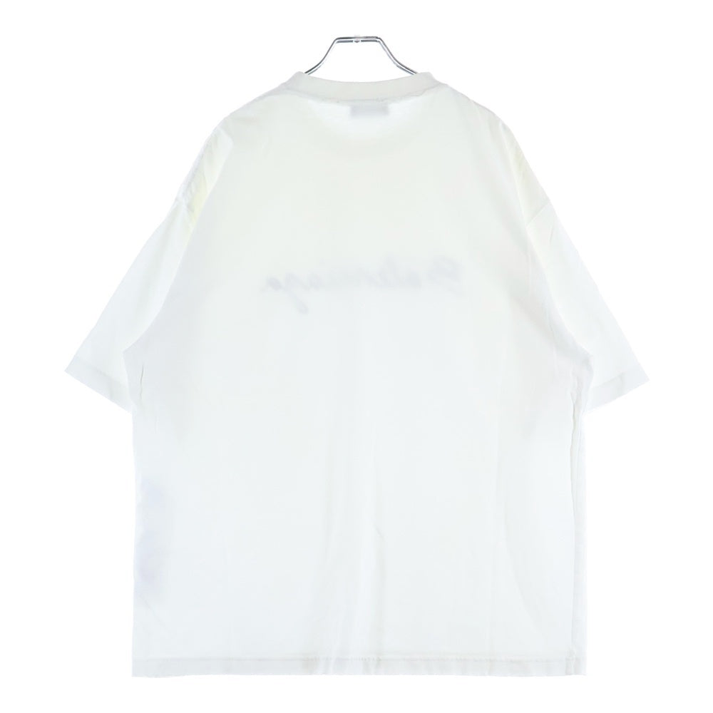 BALENCIAGA(バレンシアガ) T-Shirt シグネチャーロゴプリント半袖Tシャツ ホワイト 612966 TMVB4
