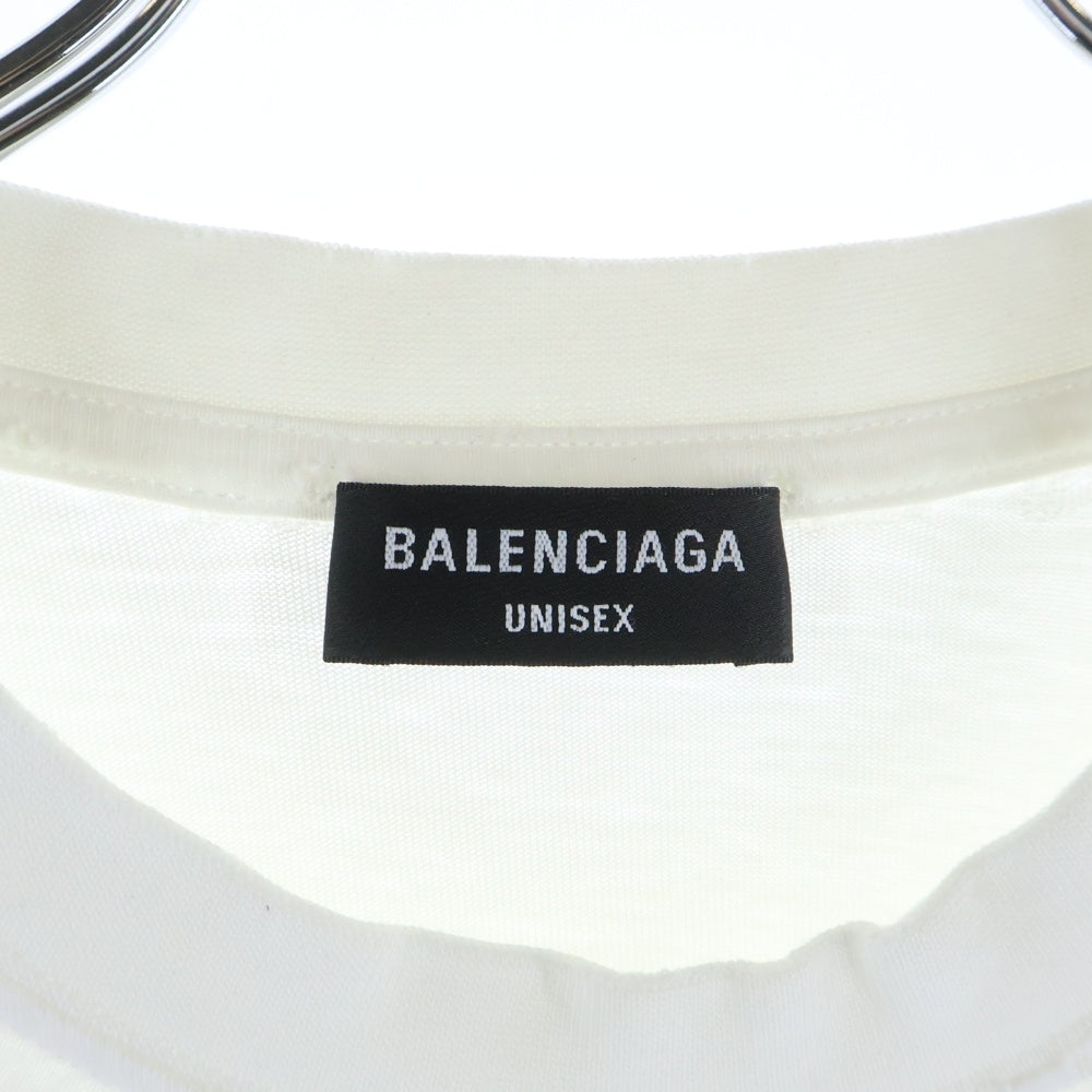 BALENCIAGA(バレンシアガ) T-Shirt シグネチャーロゴプリント半袖Tシャツ ホワイト 612966 TMVB4