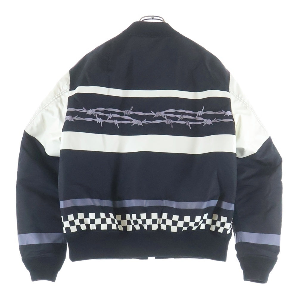 UNDERCOVER(アンダーカバー) Twill Wire Checker Blouson Jacket ツイルワイヤーチェッカー MA1 ボンバージャケット ブルゾン ブラック UP2D4204