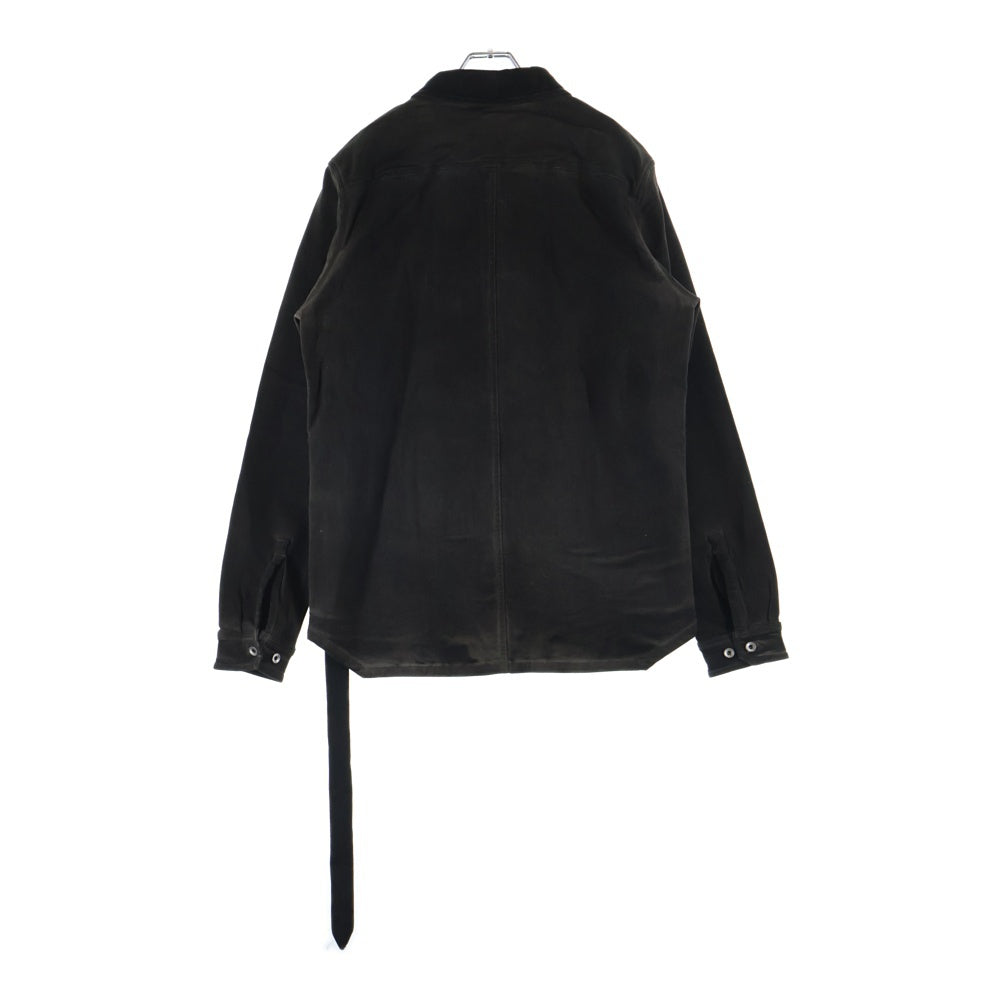 DRKSHDW(ダークシャドウ) OUTERSHIRT コーティング加工 長袖デニムシャツ デニムジャケット グレー DU01C6755-SDK