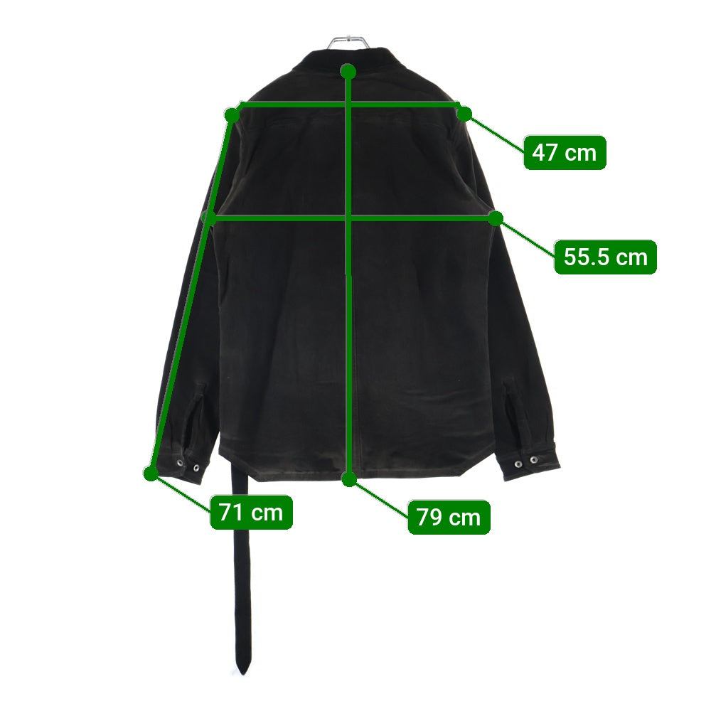 DRKSHDW(ダークシャドウ) OUTERSHIRT コーティング加工 長袖デニム