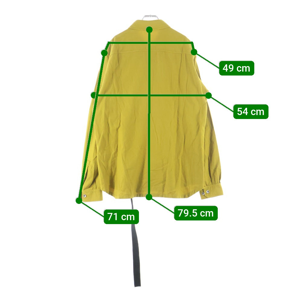 DRKSHDW(ダークシャドウ) OUTERSHIRT アウターシャツ 長袖シャツ イエロー DU02D2296-CFL