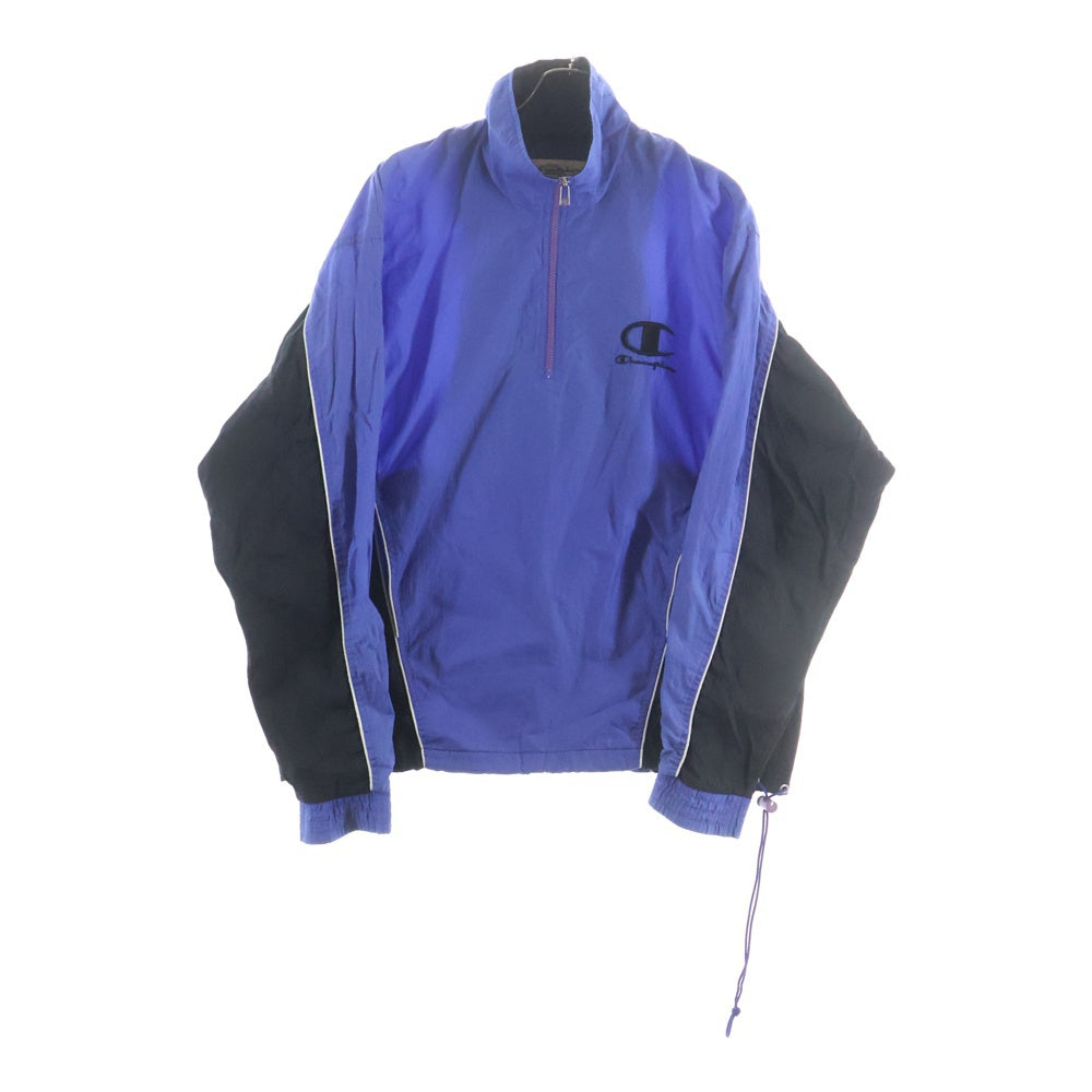 CHAMPION(チャンピオン) Half Zip Nylon Jacket ハーフジップナイロンジャケット ブルー
