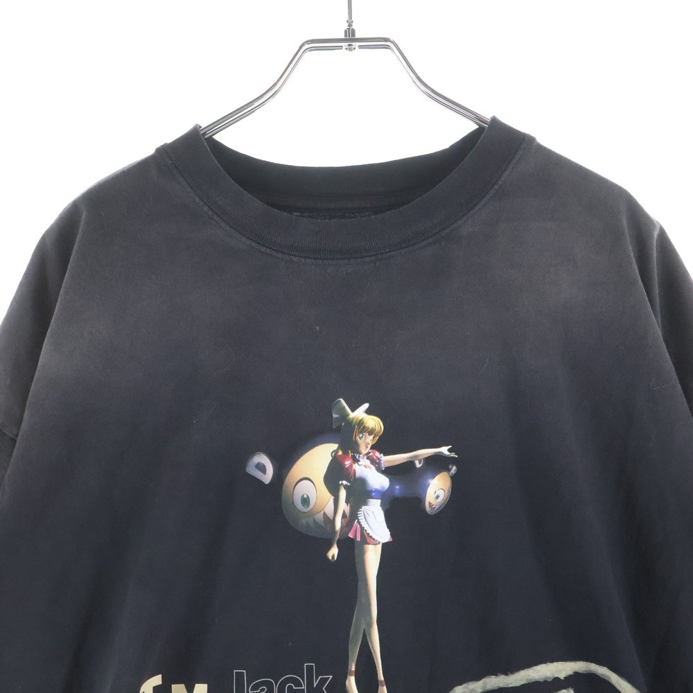 Cactus Jack(カクタスジャック) ×Fragment ×TM/KK フラグメント トリプルネーム キャラクタープリント 半袖 Tシャツ ブラック